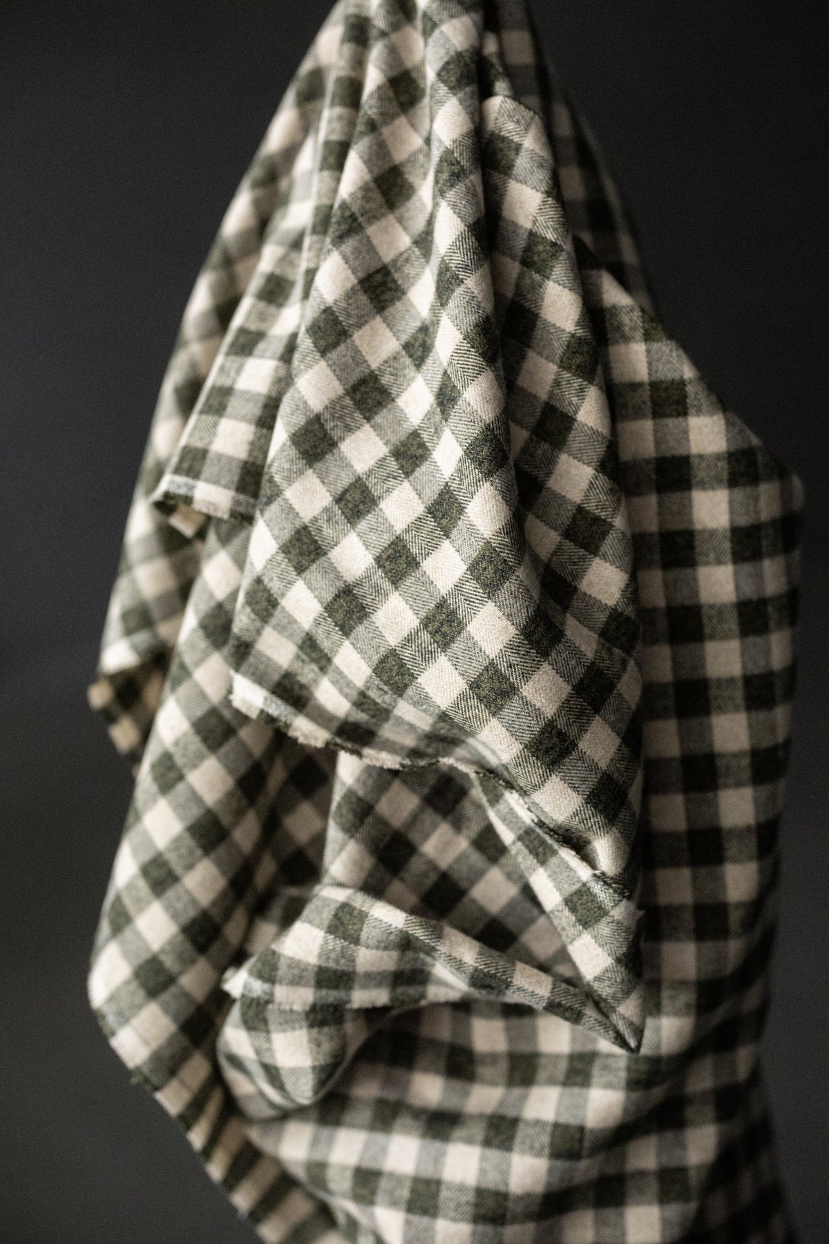 Japanese Brushed Cotton - Olivine Check