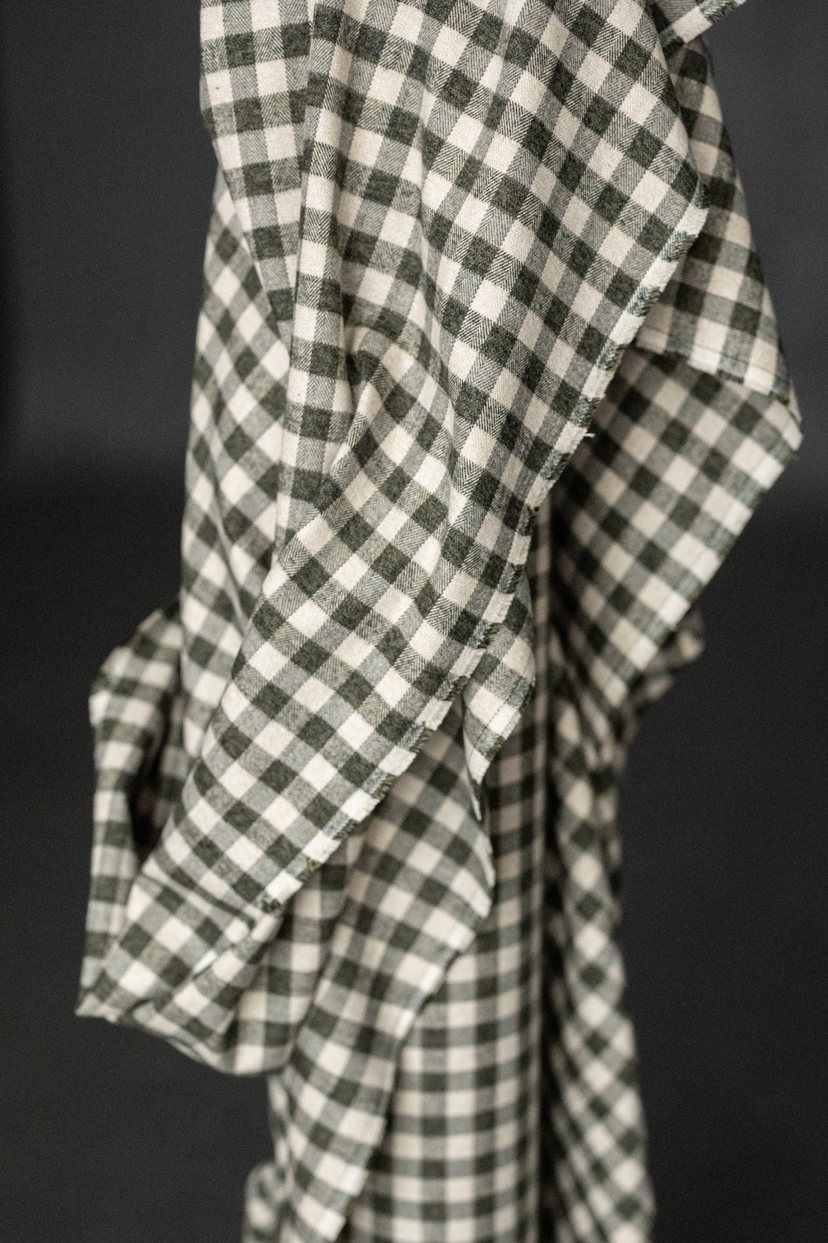 Japanese Brushed Cotton - Olivine Check