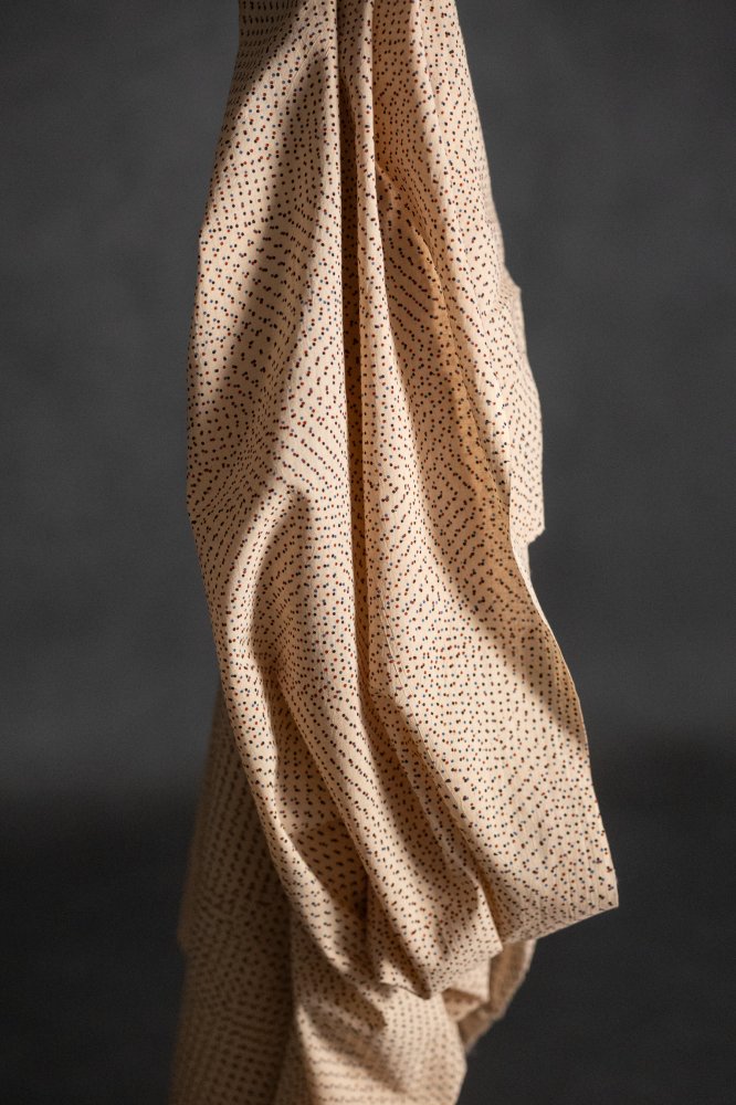block printed multicoloured fabric