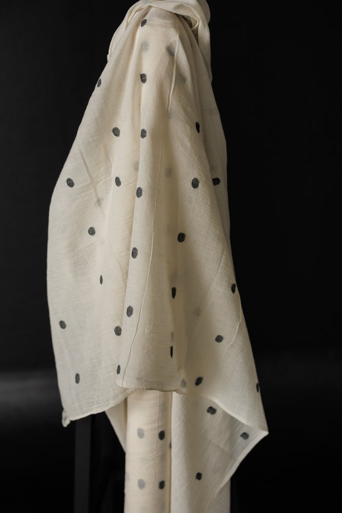 Remnant (Jamdani Handwoven Cotton Peppercorn)