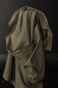 Japanese Washed Cotton Canvas - Pewter Green