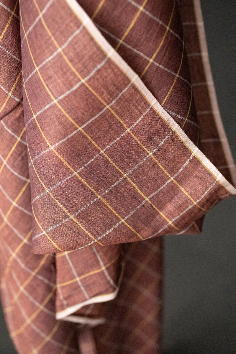 Handwoven Linen Check - Santa Rosa
