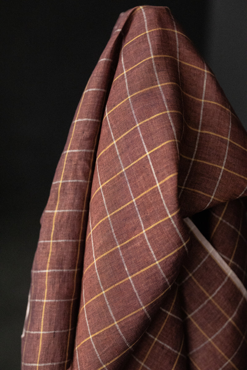 Handwoven Linen Check - Santa Rosa