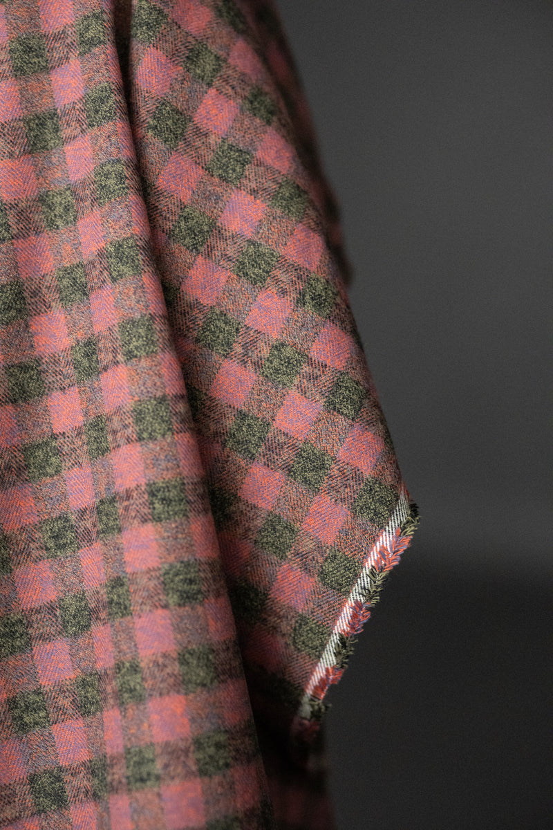 Japanese Brushed Cotton - Teaberry Check