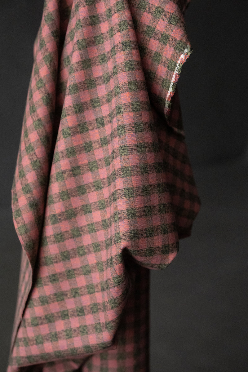 Japanese Brushed Cotton - Teaberry Check