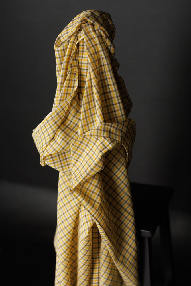 Handwoven Cotton Check - Warbler