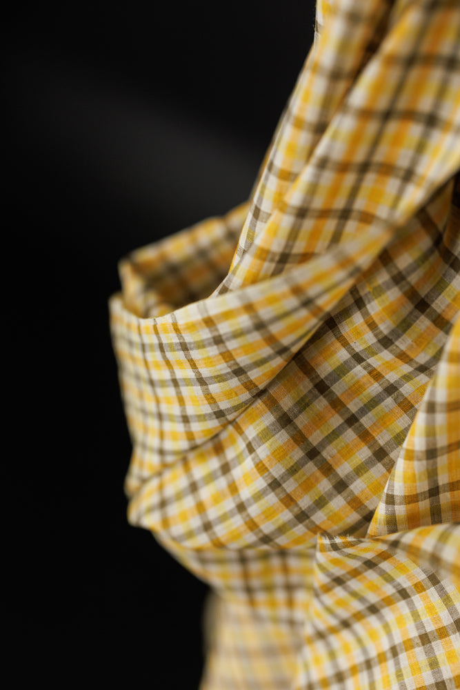 Handwoven Cotton Check - Warbler