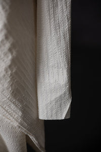 white organic seersucker fabric 